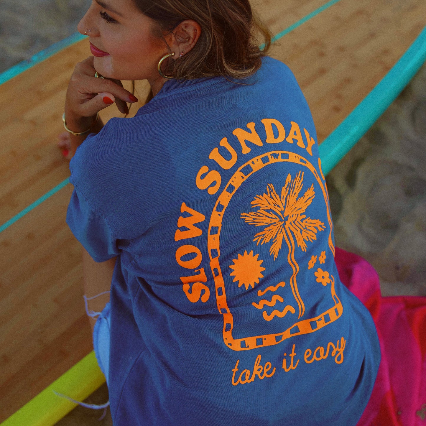 Slow Sunday Club - Blue Vintage Tee