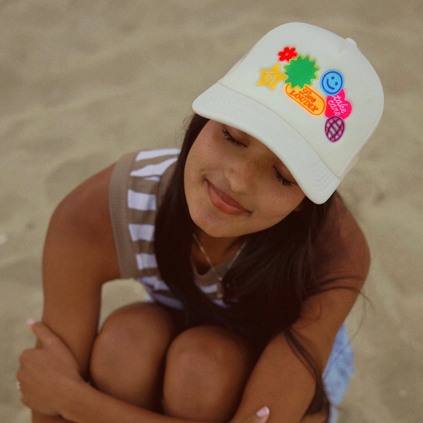 Live Loudly - Cream Trucker Hat