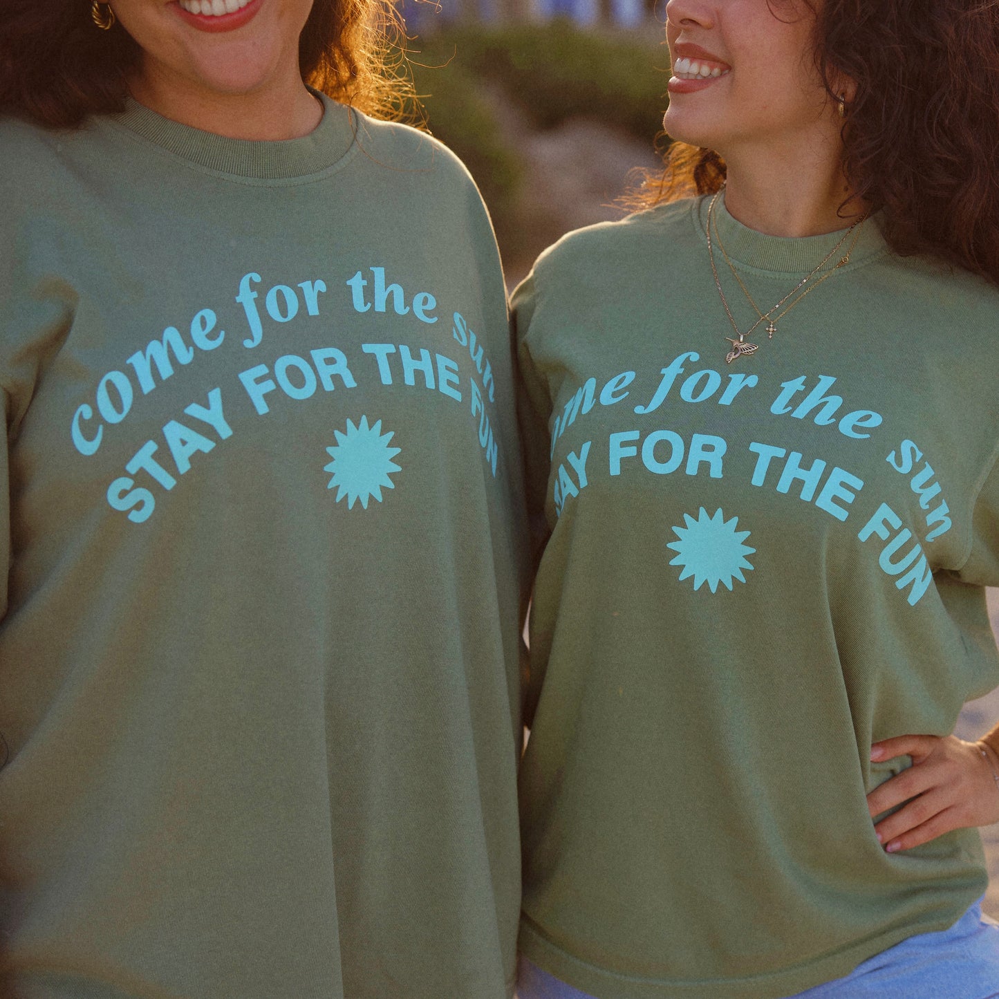 Stay for the fun - Green Vintage Tee