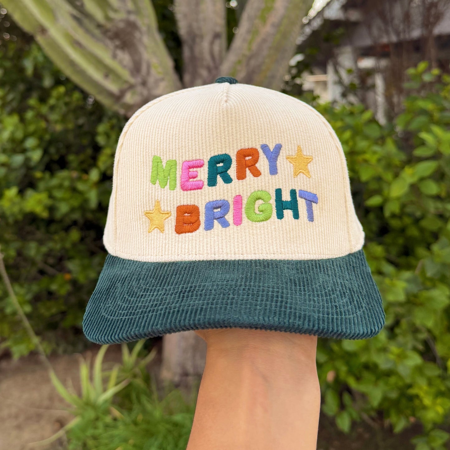 Corduroy Christmas Trucker Hat