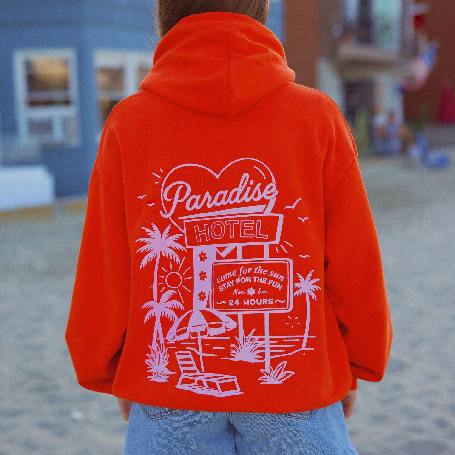 Stay For the Fun - Red Heavy Weight Hoodie