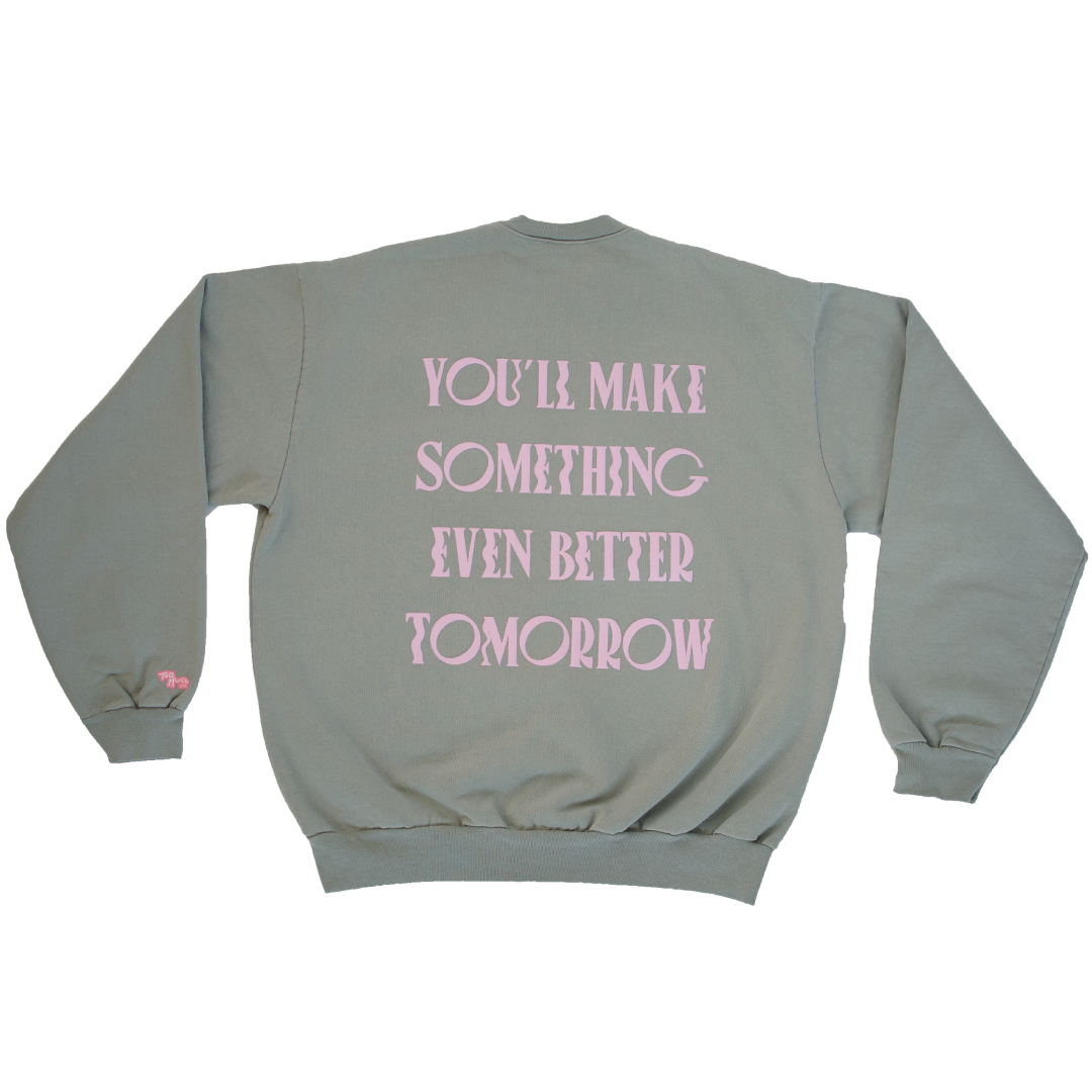 Creative Club Sage Green - Heavy Weight Crewneck