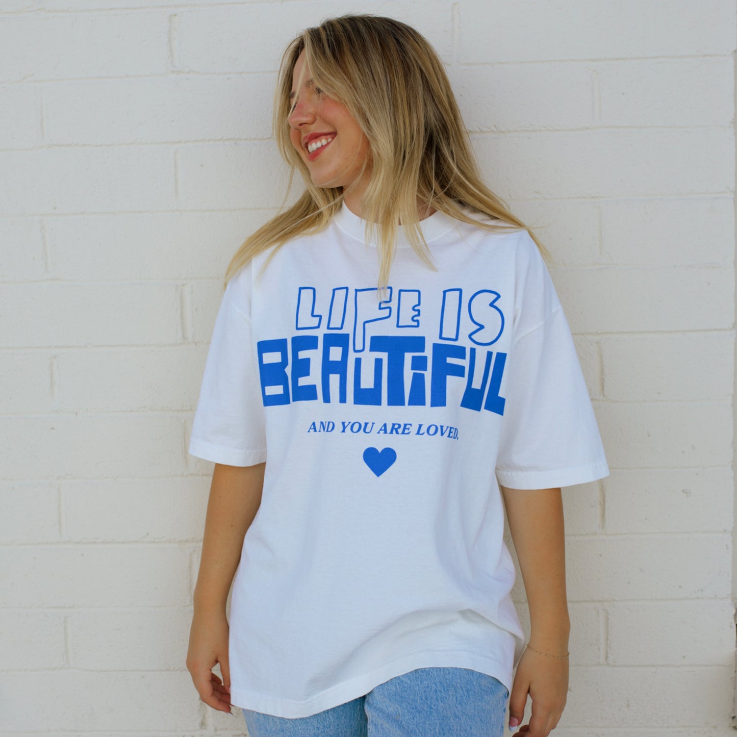 Life Is Beautiful Blue - Tee