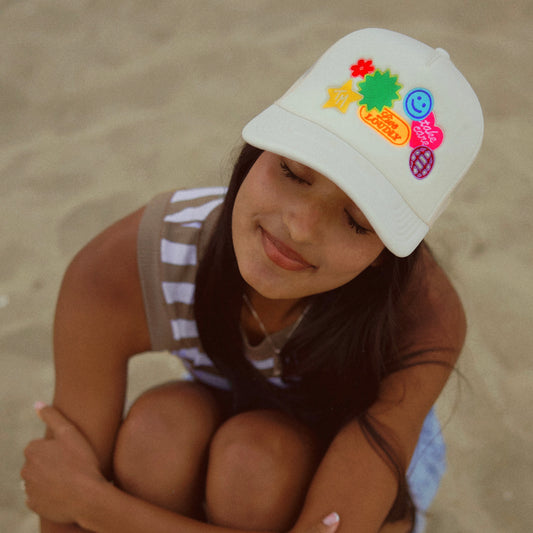 Live Loudly - Cream Trucker Hat