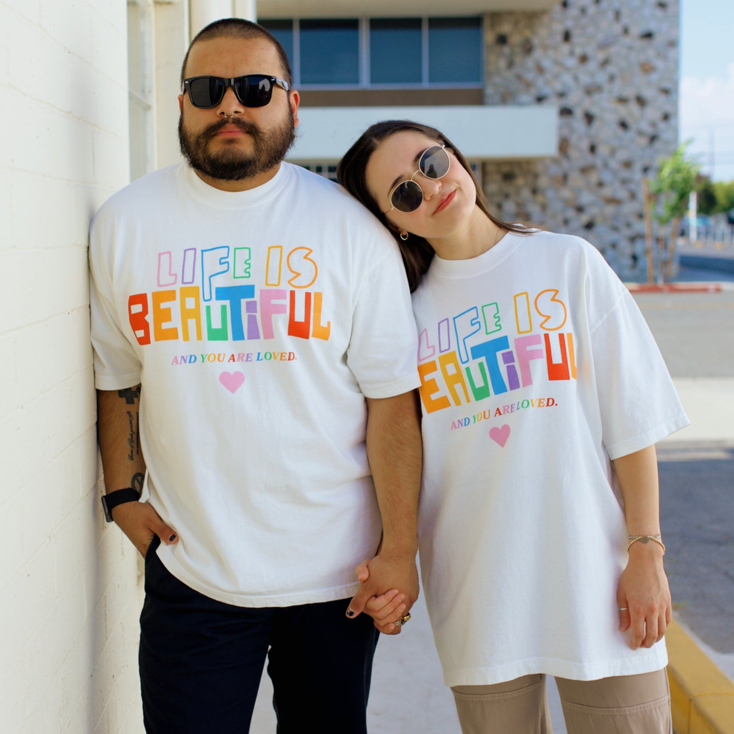 Life Is Beautiful Rainbow - Tee