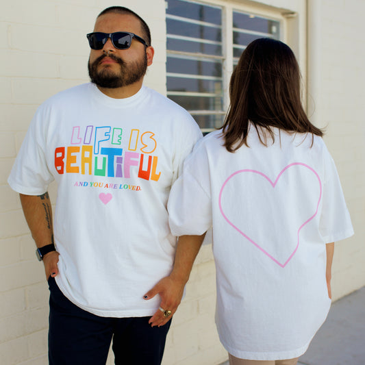 Life Is Beautiful Rainbow - Tee