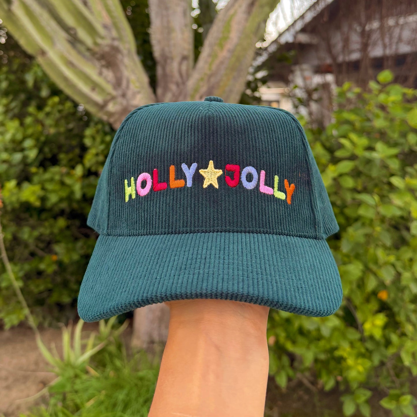 Corduroy Christmas Trucker Hat