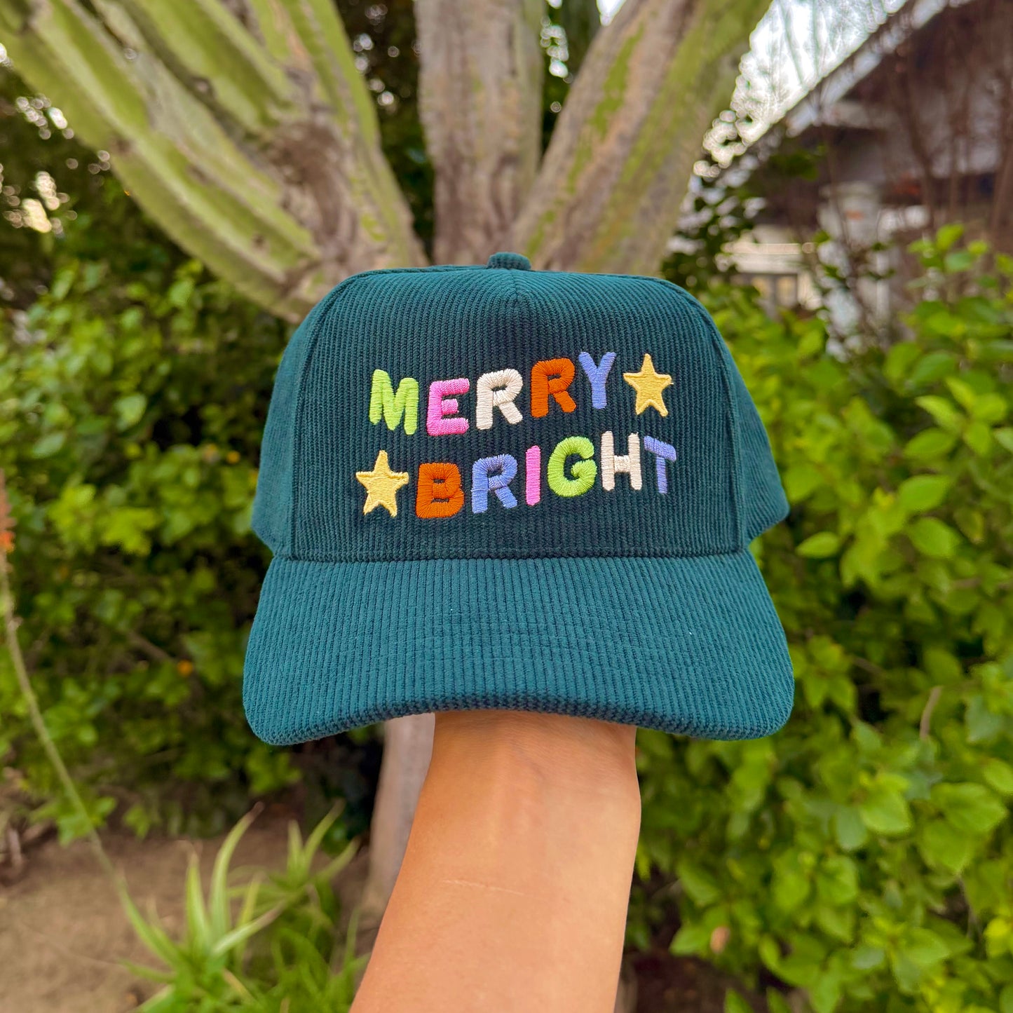 Corduroy Christmas Trucker Hat