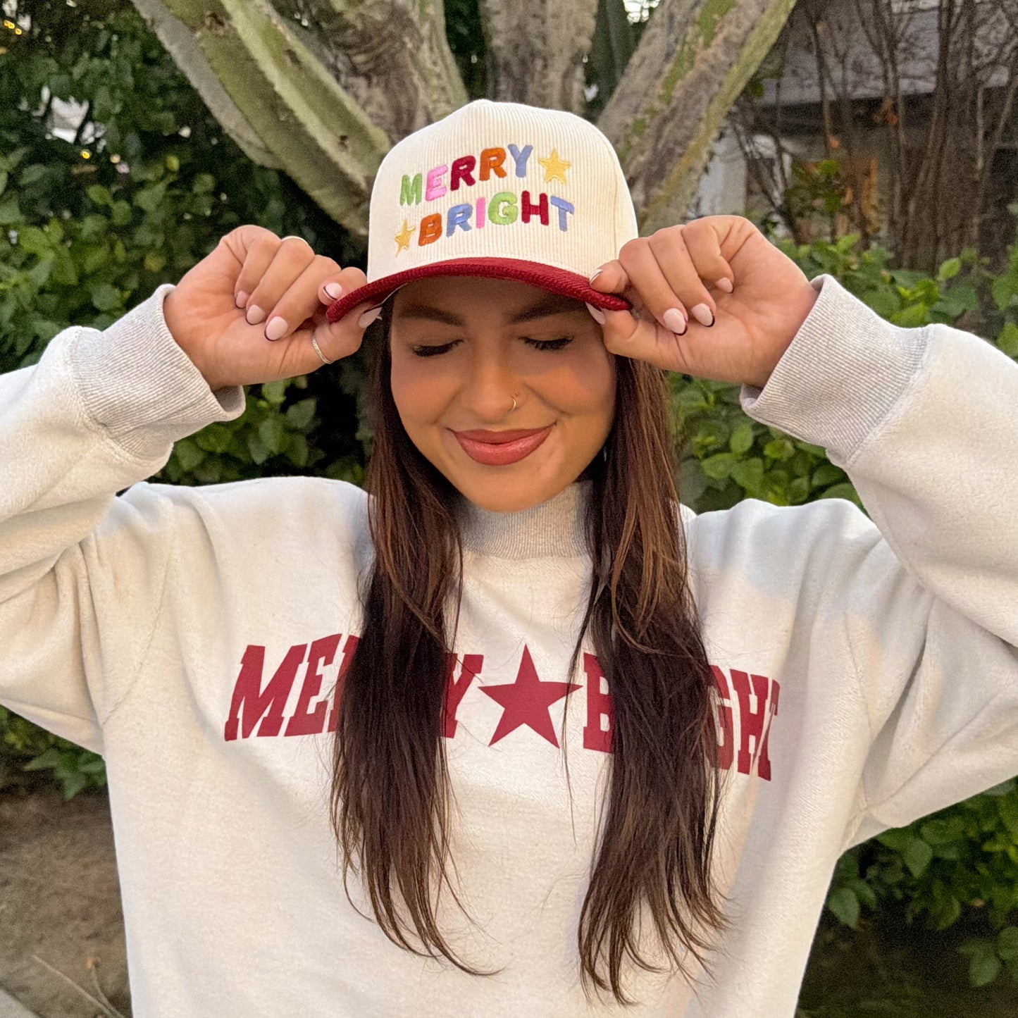 Corduroy Christmas Trucker Hat