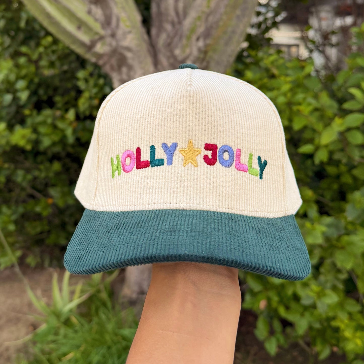 Corduroy Christmas Trucker Hat