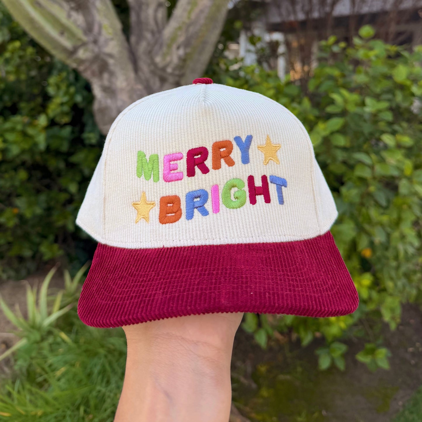 Corduroy Christmas Trucker Hat