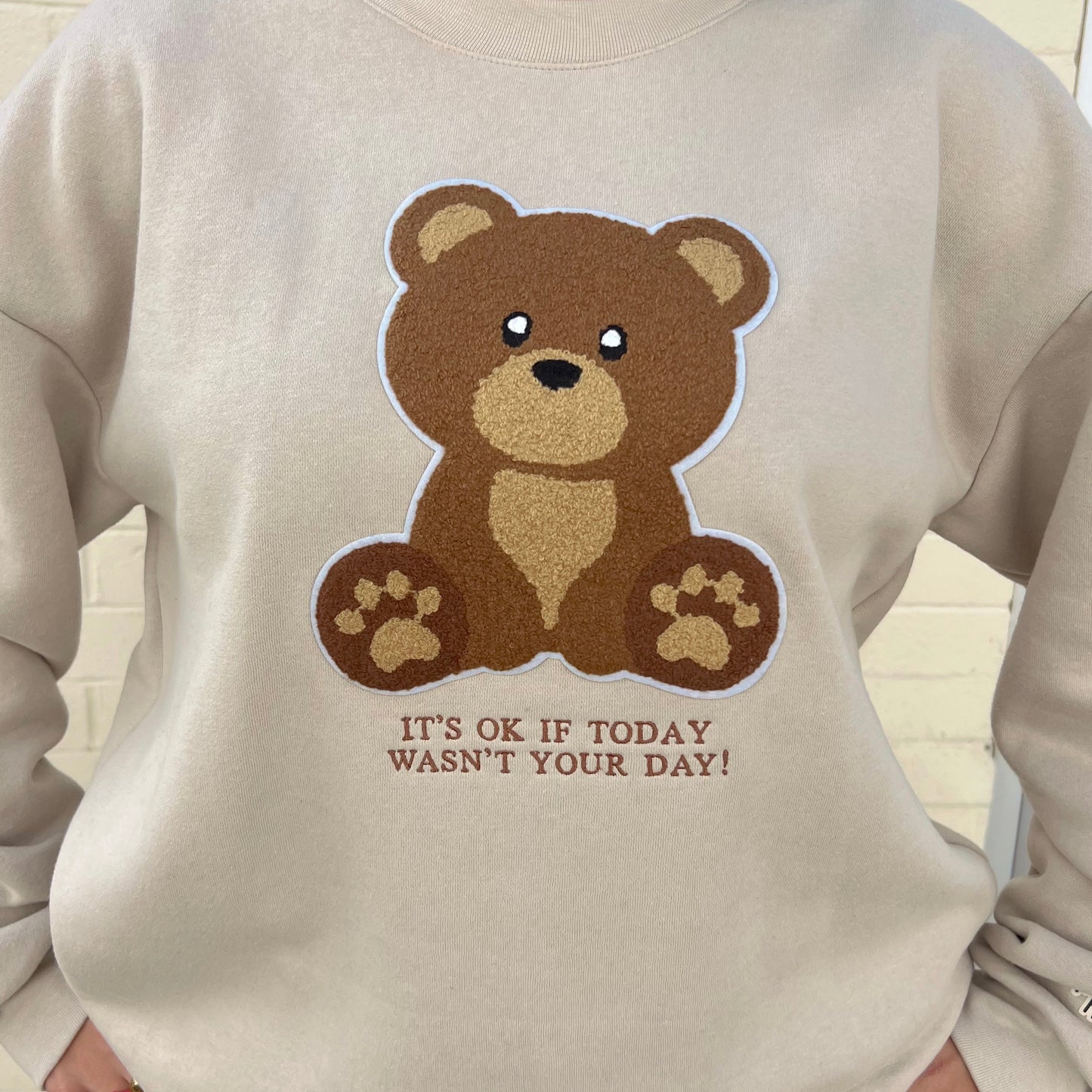 It's Okay - Beige Crewneck