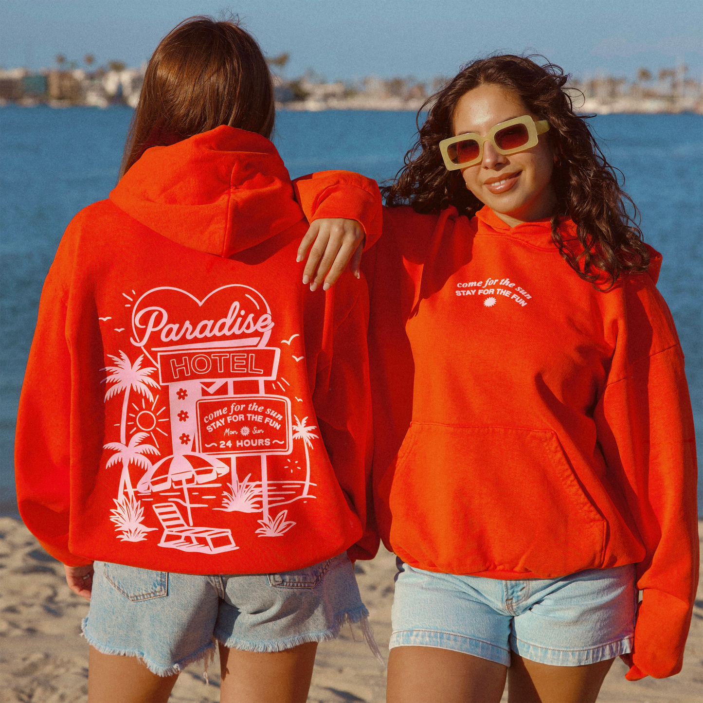Stay For the Fun - Red Heavy Weight Hoodie