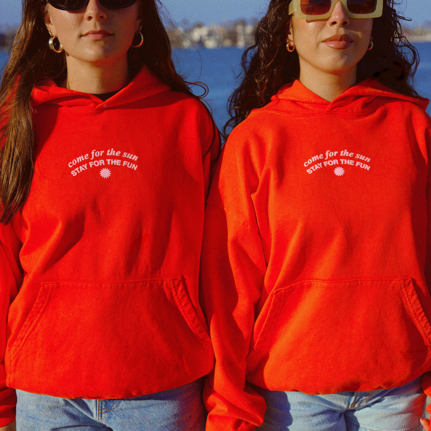Stay For the Fun - Red Heavy Weight Hoodie